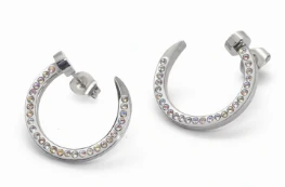 Aros de acero quirurgico clavos con stras 20mm